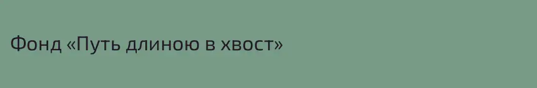 Фонд «Путь длиною в хвост»